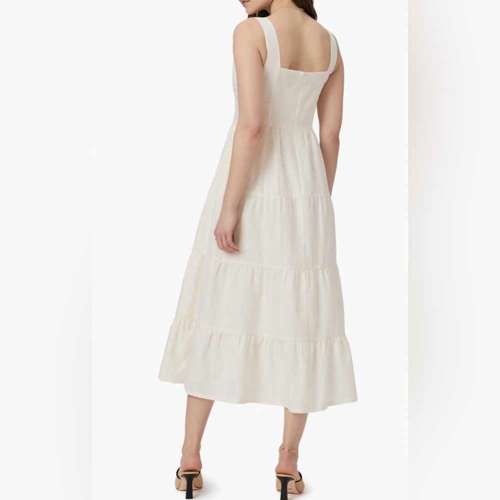 Paige Ophelia linen and cotton Cream Sleeveless Midi Dress NWT - Picture 5 of 8